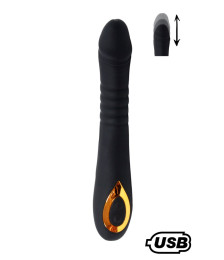 TWIST Noir, Vibromasseur "va-et-vient" USB en silicone médical, doté de 18 modes de stimulation - BQ586BLK